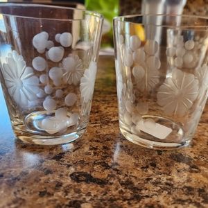 Crate and Barrel etched votive holderd